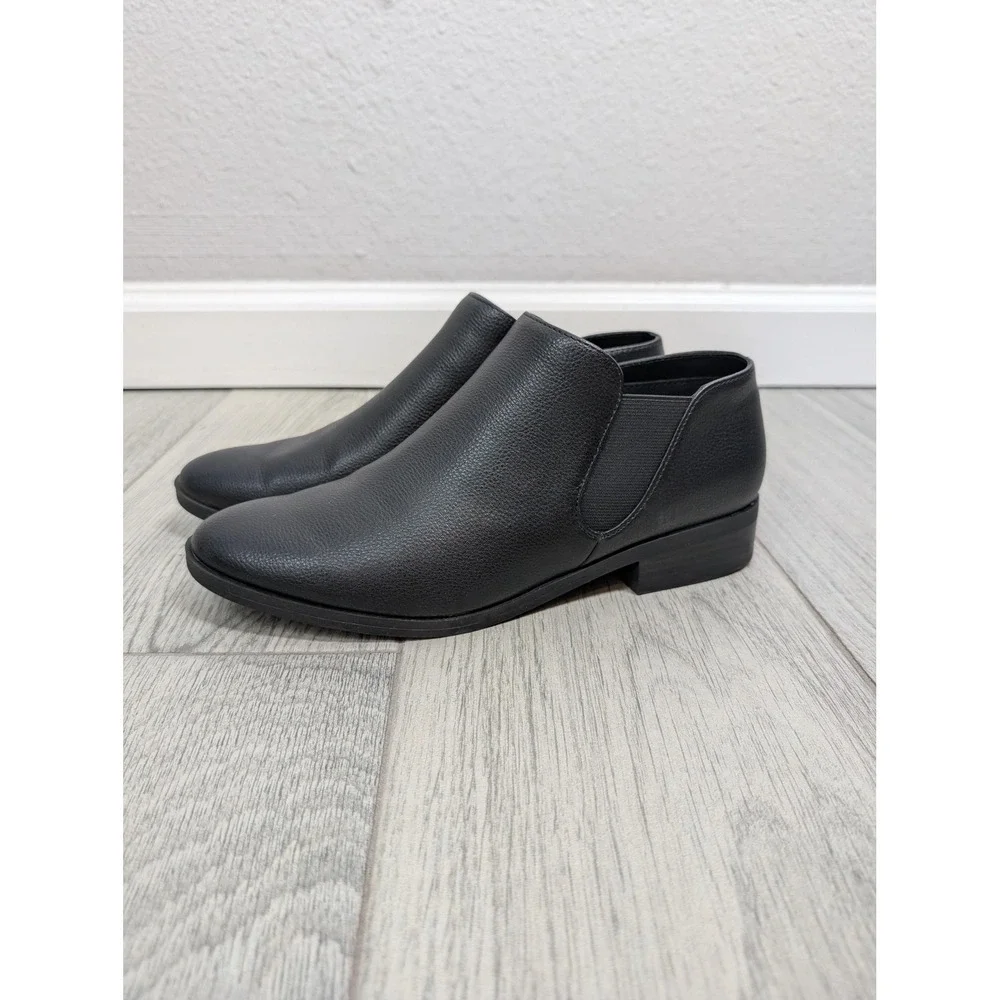 Kensie Sammy Shoes Womens Size 8 Black Chelsea‎ Ankle Boots Side Zip Low Heel